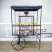 FixtureDisplays® Large 3-Tier Flower Cart, Metal Planter Flower Pot Holder Display Rack Stand, Black Finish 16964